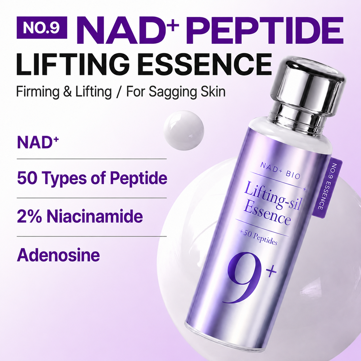 No.9 NAD+ Peptide Lifting Serum for Face, Neck & Body