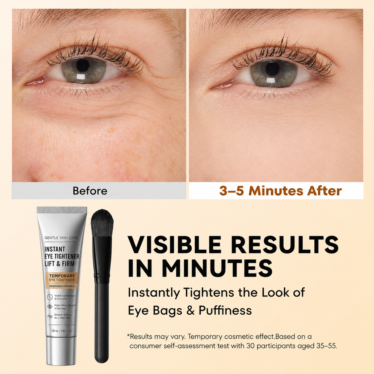 Instant Eye Tightener – Smooths Eye Bags, Puffiness & Fine Lines in 3–5 Minutes, 0.67 oz