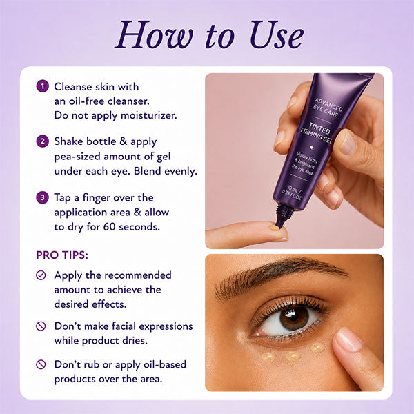 Tinted Firming Eye Gel for Puffiness & Under-Eye Bags, Light–Medium, 0.33 fl oz