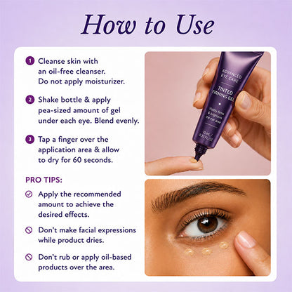 Tinted Firming Eye Gel for Puffiness & Under-Eye Bags, Light–Medium, 0.33 fl oz