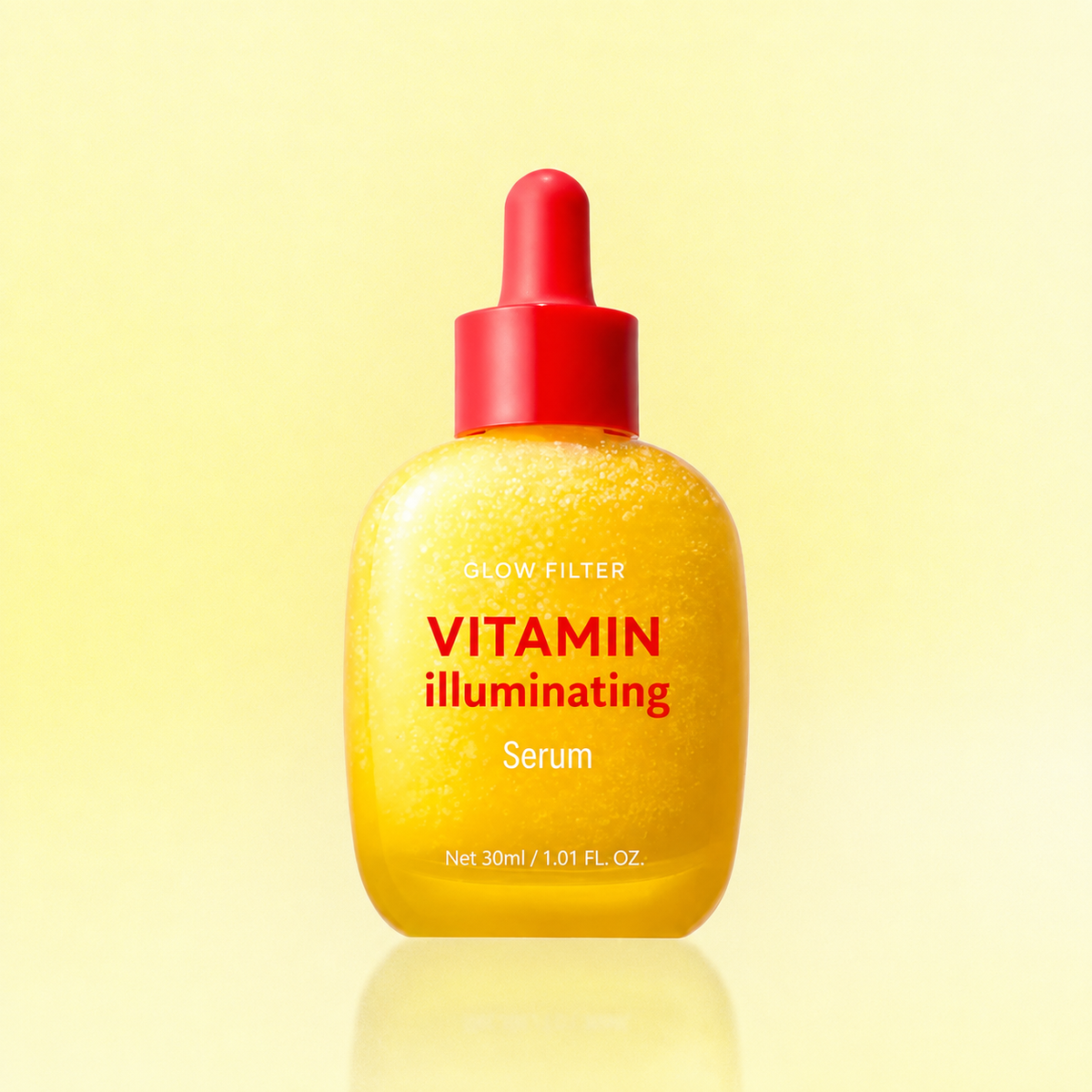 Vitamin illuminating brightening face serum bottle