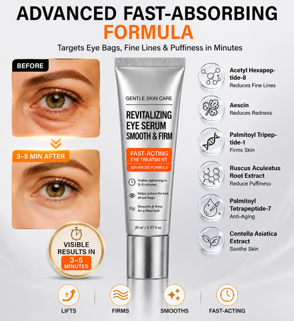 Instant Eye Lift & Face Tightening Cream –NEW PACKAGING-Smooths Bags, Puffiness & Fine Lines, No White Residue