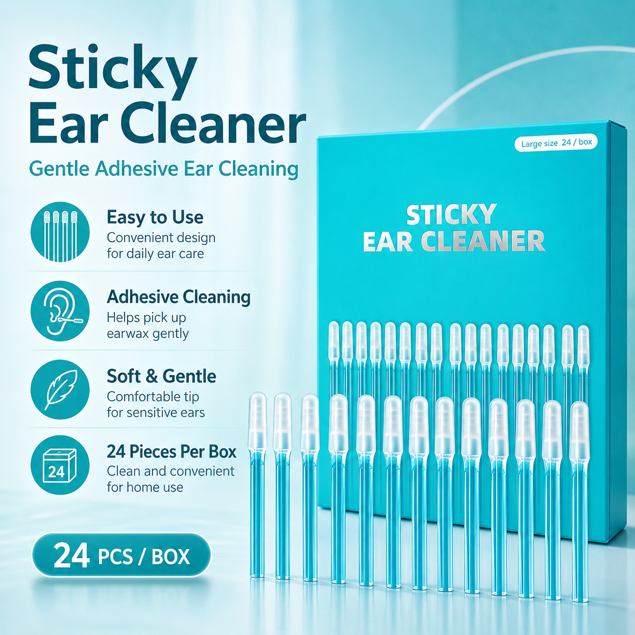 Sticky Ear Cleaning Sticks – Gentle & Effective Earwax Removal Tool