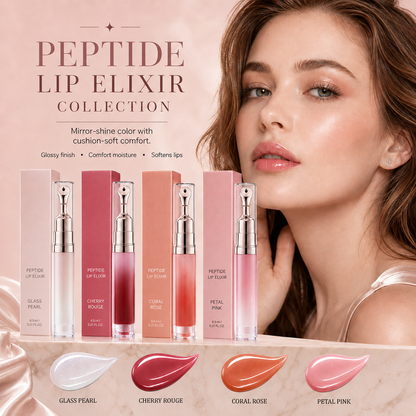 Peptide Lip Elixir – Hydrating Glossy Lip Serum for Plump, Smooth & Soft Lips-2PCS